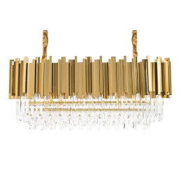 Lampa wisząca IMPERIAL LONG GOLD 90 - stal, kryształ
