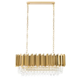 Lampa wisząca IMPERIAL LONG GOLD 90 - stal, kryształ