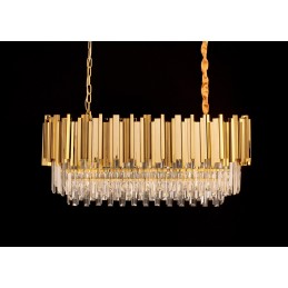 Lampa wisząca IMPERIAL LONG GOLD 90 - stal, kryształ