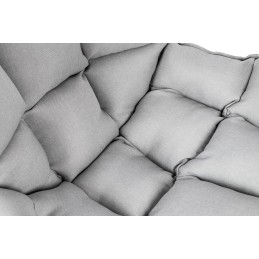 Fotel STAR szary - szara tkanina,  podstawa drewnianam włókno szklane