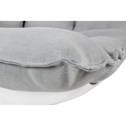 Fotel STAR szary - szara tkanina,  podstawa drewnianam włókno szklane