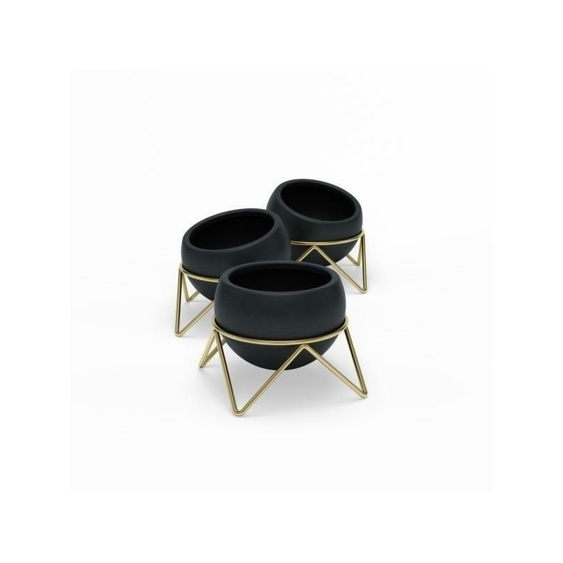 UMBRA doniczki POTSY - czarny, złoty