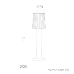 NEW GARDEN lampa ogrodowa CARMEN 110  CABLE biała