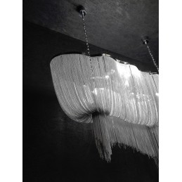 Lampa wisząca ATLANTA LONG - aluminium, stal