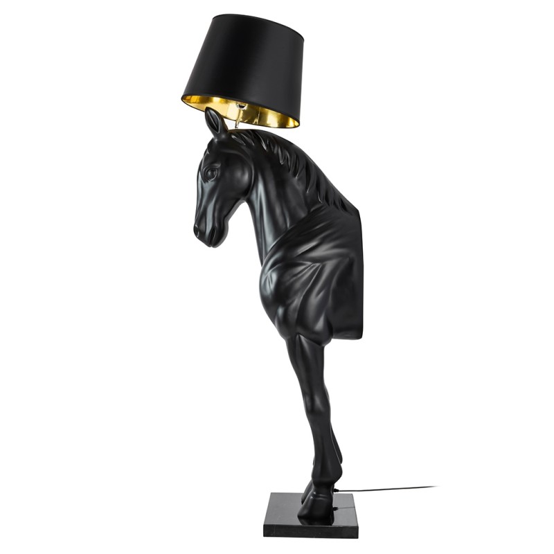 Lampa podłogowa KOŃ HORSE STAND M czarna - włókno szklane
