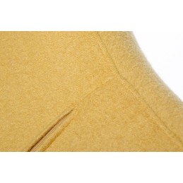 Fotel EGG SZEROKI musztardowy.13 - wełna, podstawa stal