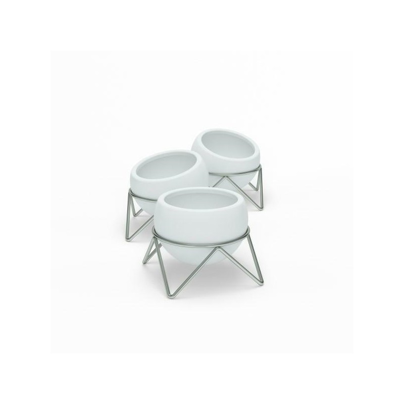 UMBRA doniczki POTSY - biały, srebrny