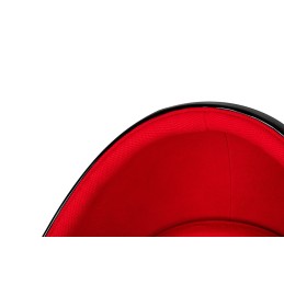 Fotel OVALIA BLACK czerwony