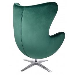 Fotel EGG SZEROKI VELVET ciemny zielony. 18 - welur, podstawa stal