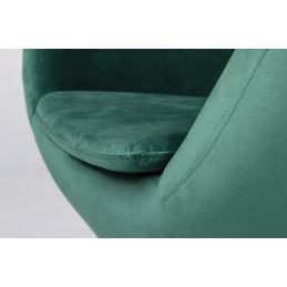 Fotel EGG SZEROKI VELVET ciemny zielony. 18 - welur, podstawa stal