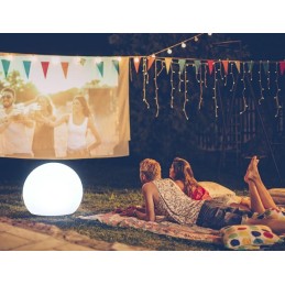 NEW GARDEN lampa ogrodowa BULY 40 SOLAR & BATTERY biała