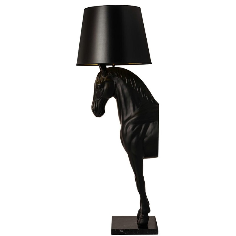 Lampa podłogowa KOŃ HORSE STAND S czarna - włókno szklane