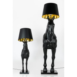 Lampa podłogowa KOŃ HORSE STAND S czarna - włókno szklane
