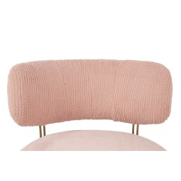 Fotel LOW TEDDY PINK różowy