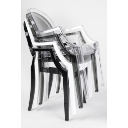 Krzesło LOUIS dymione - poliwęglan