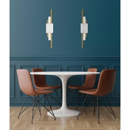 MOOSEE lampa ścienna EVANS biała / złota