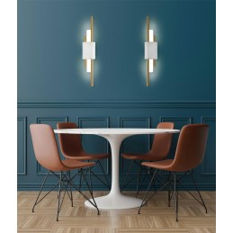 MOOSEE lampa ścienna EVANS biała / złota