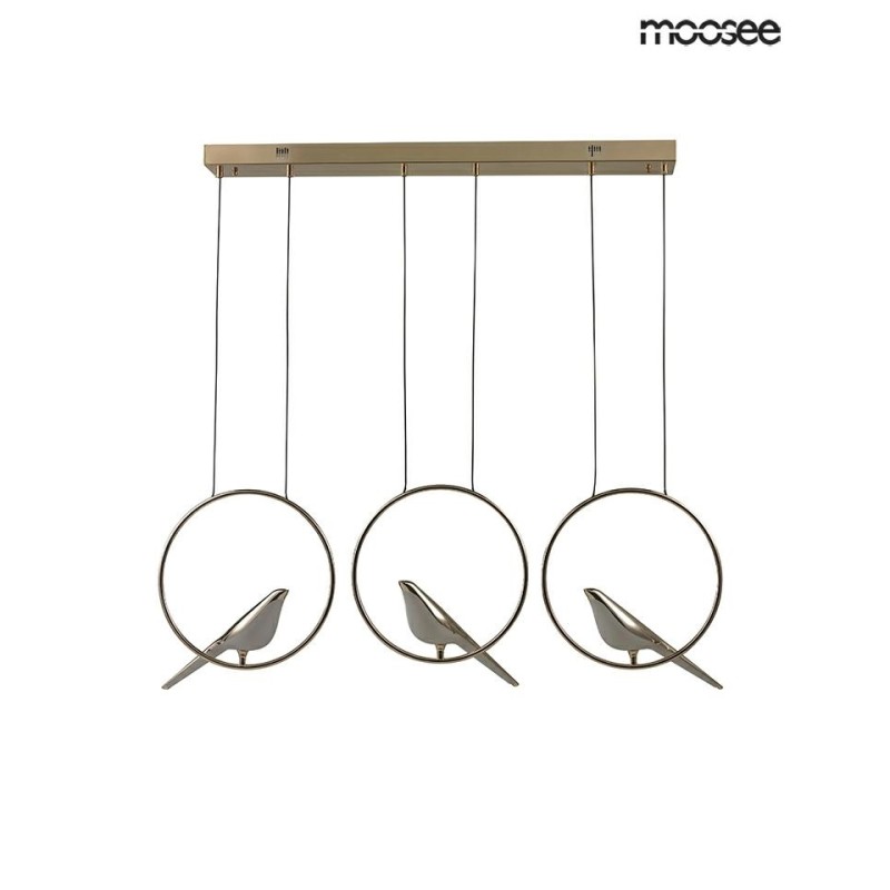 MOOSEE lampa wisząca BIRD LINE złota