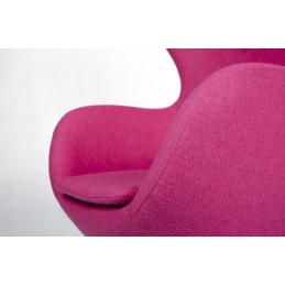 Fotel EGG SZEROKI fuksja.11 - wełna, podstawa stal