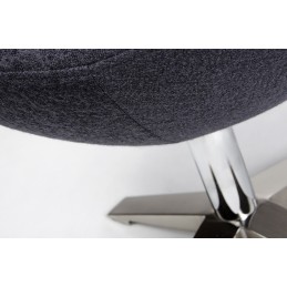 Podnóżek EGG SZEROKI ciemny szary 27 - wełna, stal