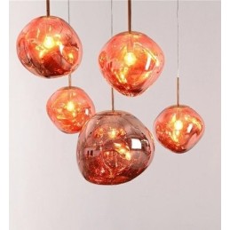 Lampa wisząca FUSION 30 miedziana - akryl