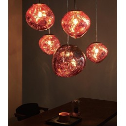 Lampa wisząca FUSION 30 miedziana - akryl