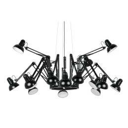 Lampa wisząca RAGNO 16 czarna - aluminium