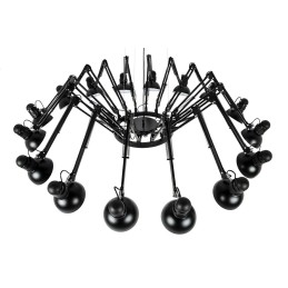 Lampa wisząca RAGNO 16 czarna - aluminium