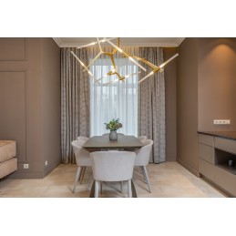 Lampa wisząca CANDELABR 14 złota - aluminium, szkło