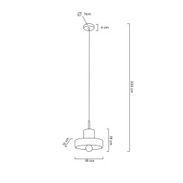 MOOSEE lampa wisząca ARCO 20 marmur