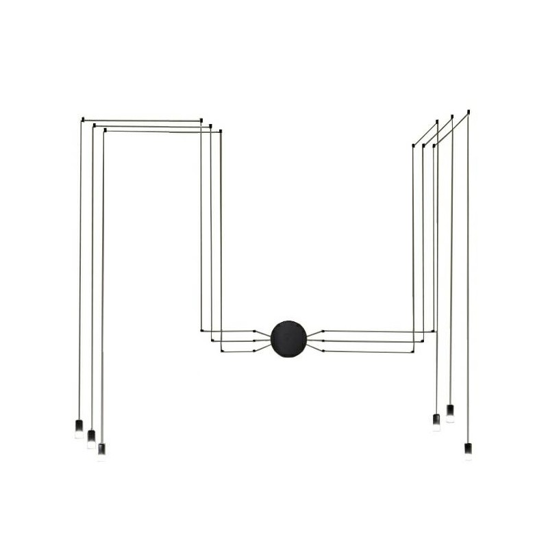 Lampa ścienna FLUSSO WALL 6 czarna