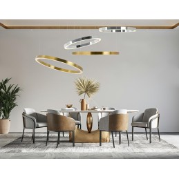 Lampa wisząca RING 80 złota - LED, stal