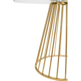 Stół GLAM GLASS 110 - szkło, złota podstawa