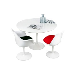 Stół TULIP PREMIUM 100 biały  - MDF, metal