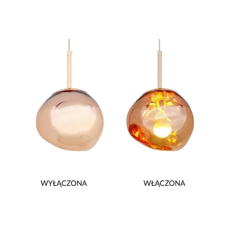 Lampa wisząca FUSION 20 miedziana - akryl