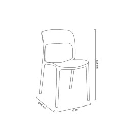 MODESTO krzesło ZING czarne - polipropylen