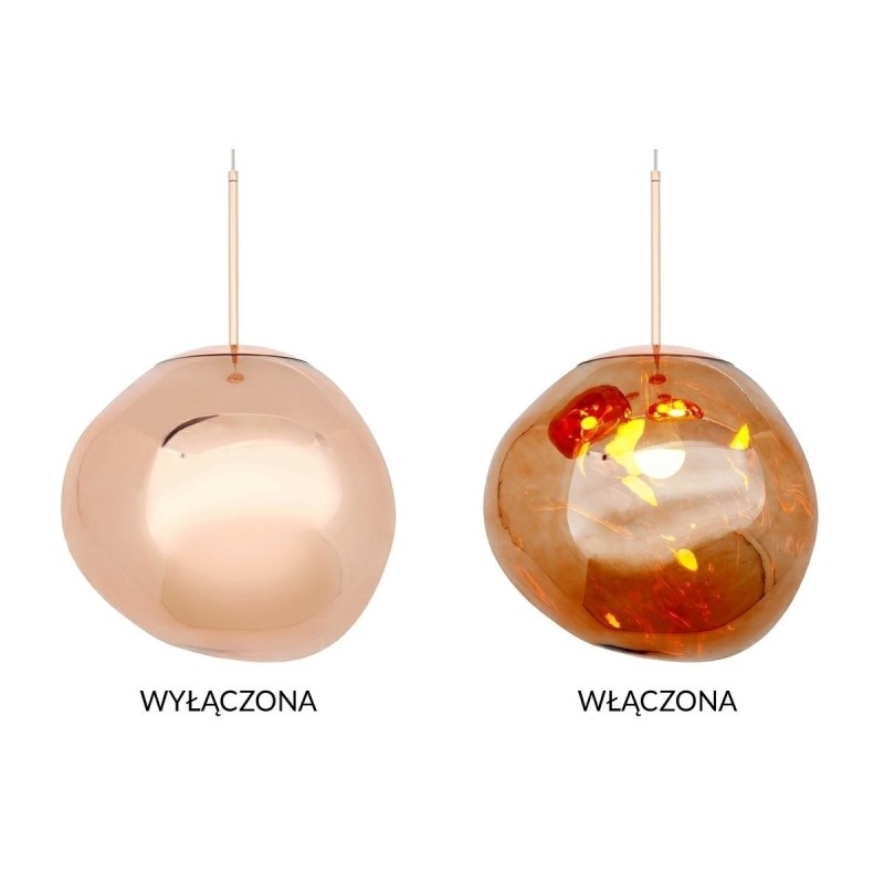 Lampa wisząca FUSION 40 miedziana - akryl