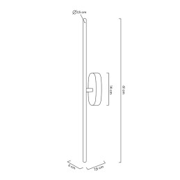 MOOSEE lampa ścienna TOBIA złota