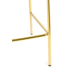 Krzesło barowe MARGO 65 ciemny szary - welur, podstawa złota