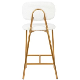 Krzesło barowe FABIOLA BOUCLE białe