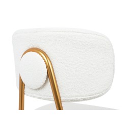 Krzesło barowe FABIOLA BOUCLE białe