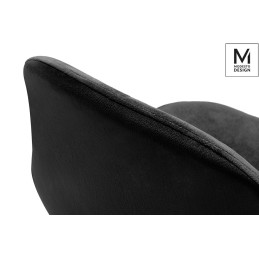 MODESTO krzesło LUCY czarne - welur, metal