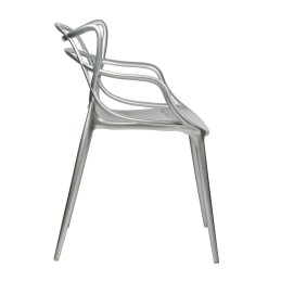 Krzesło LUXO srebrne - ABS