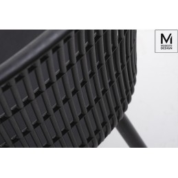 MODESTO krzesło BASKET ARM czarne - polipropylen