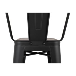 Krzesło barowe TOWER BIG BACK 76  (Paris) czarne