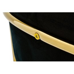 Krzesło MARGO czarne - welur, podstawa złota