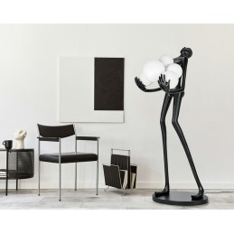 Lampa podłogowa HUMAN - włókno szklane, szkło