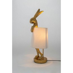KARE lampa stołowa RABBIT złota / biała