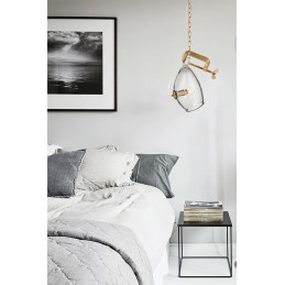 Lampa wisząca VICE mosiądz - metal, szkło