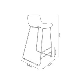 Krzesło barowe COMA czarne